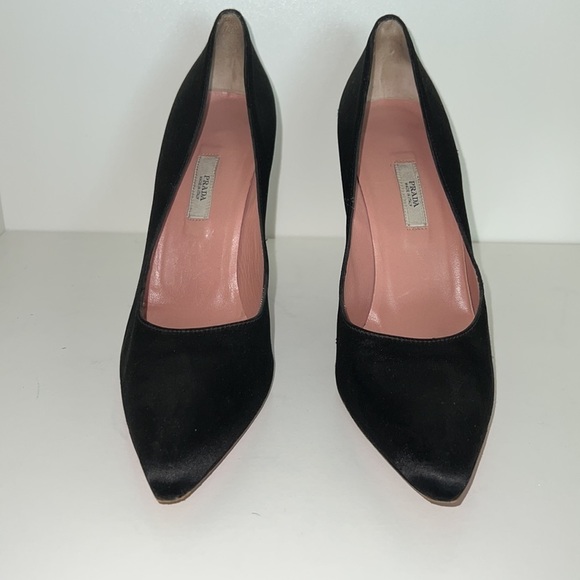 Prada Shoes - Prada BLACK SATIN PUMP